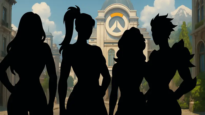 Изображение нескольких "горячих" героев Overwatch, демонстрирующих их обновленный дизайн.
