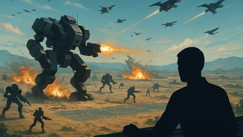 Игровой процесс Mechabellum, футуристическая битва роботов и дронов на стратегической карте