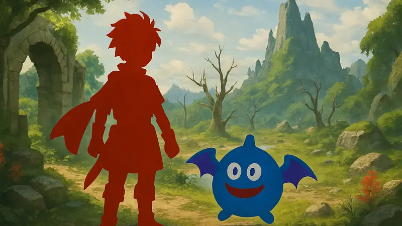 Игровой персонаж из Dragon Quest Monsters: The Withered World с монстром