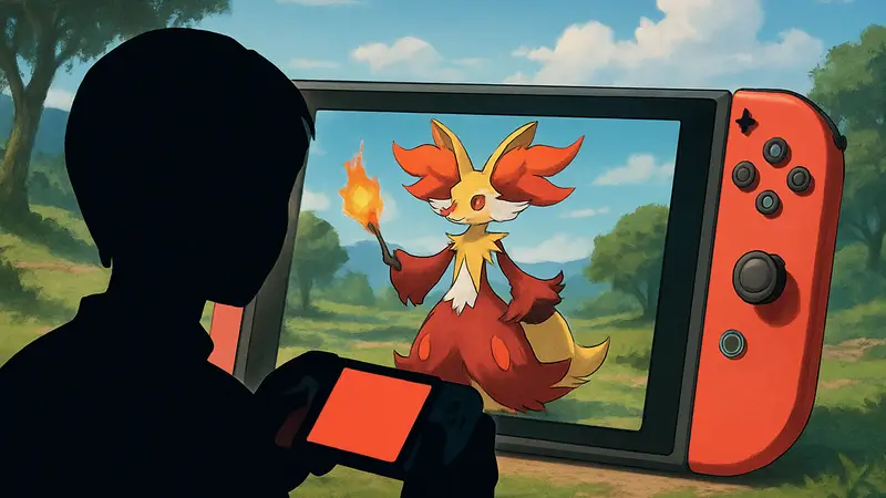 Покемон Делфокс в игре Pokemon Scarlet and Violet на Nintendo Switch