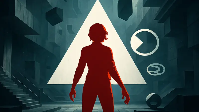 Логотип Control Resonant на фоне футуристичных элементов и символов Remedy Entertainment