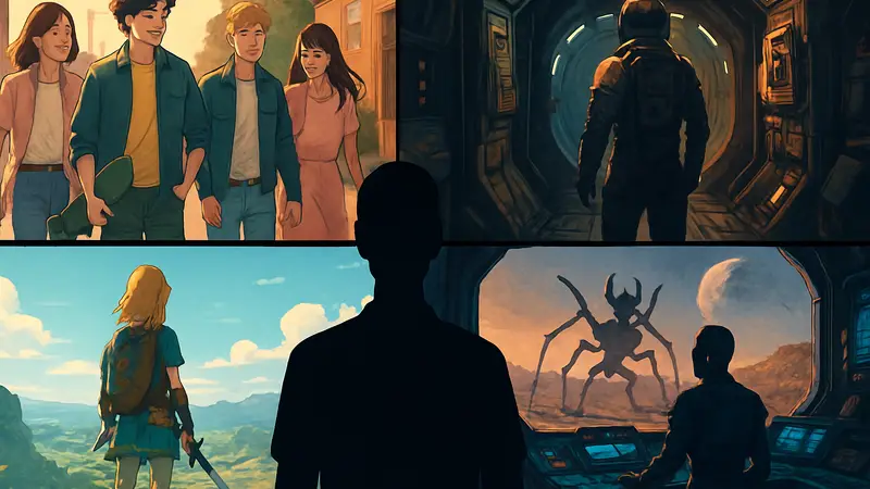 Игровые обзоры Eurogamer: скриншоты из Mixtape, Saros, Zelda и Directive 8020, демонстрирующие разнообразие жанров.