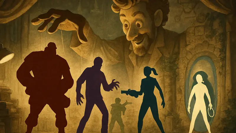 Персонажи игр Valve: TF2, Left 4 Dead, Portal, в стиле анимации Jim Henson Company.