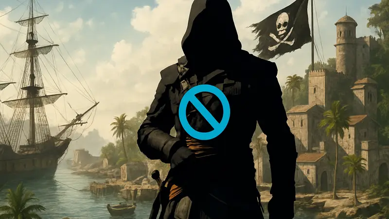 Эдвард Кенуэй из Assassin's Creed Black Flag Resynced, символизирующий отсутствие мультиплеера.