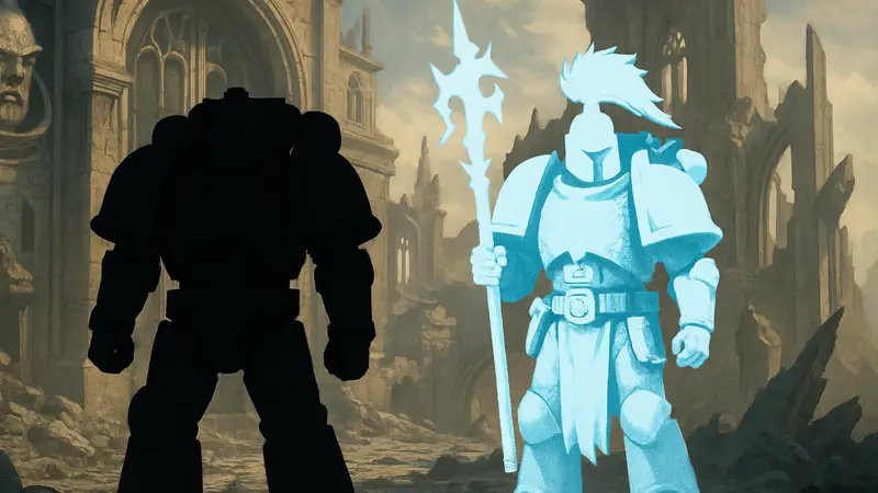 Коллекционные фигурки Претора легиона и Грозового пророка Белых Шрамов из Warhammer: The Horus Heresy от JoyToy.