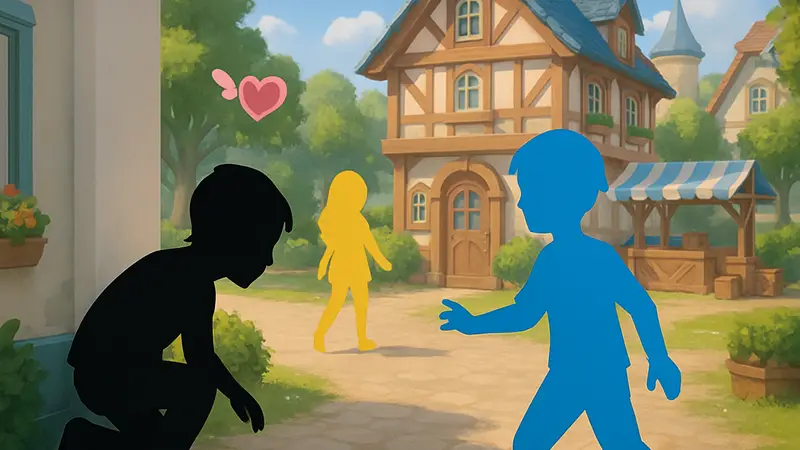 Игровой процесс Heartopia: скриншот с режимом «Прятки и ищи»