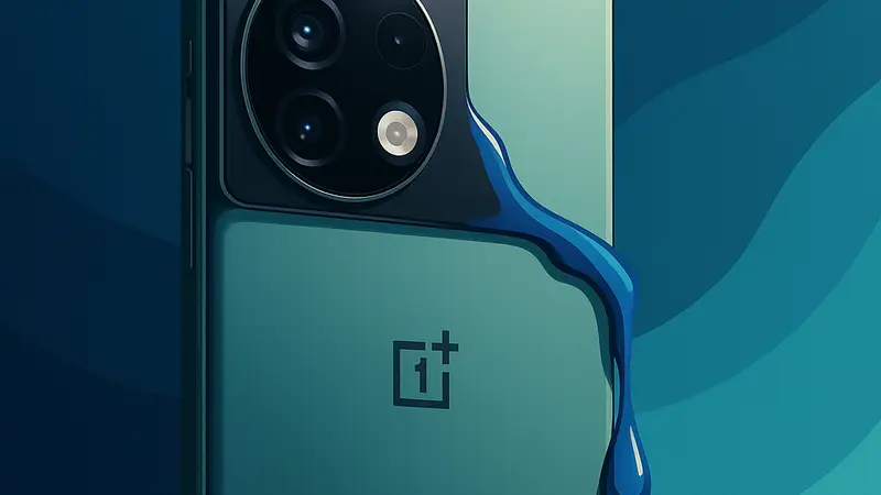 Рендер смартфона OnePlus 15T с акцентом на модуль камеры, символизирующий утечку