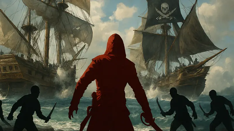 Улучшенные абордажные сражения в Assassin's Creed Black Flag Resynced с пиратскими кораблями.