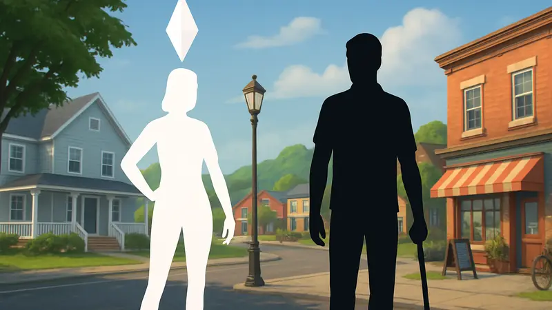 Изображение, сравнивающее The Sims 4 и Paralives, символизирующее конкуренцию симуляторов жизни.