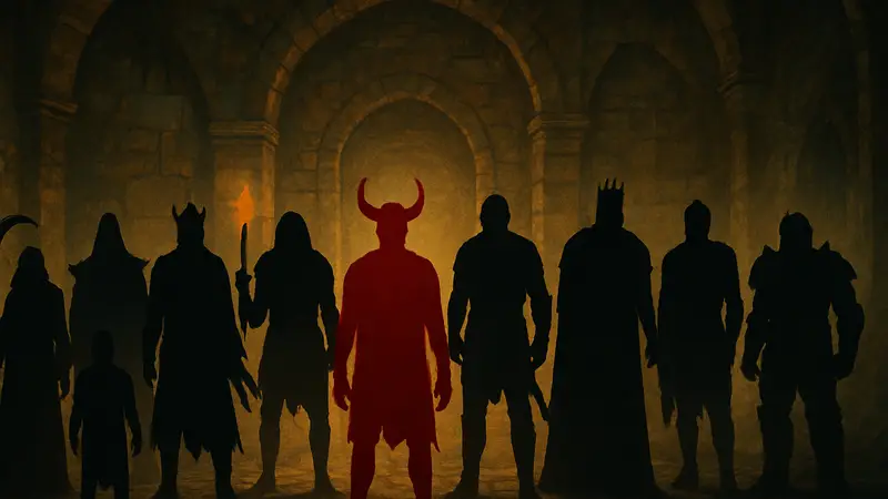 10 забываемых злодеев из RPG, тёмный фон, игровой персонаж