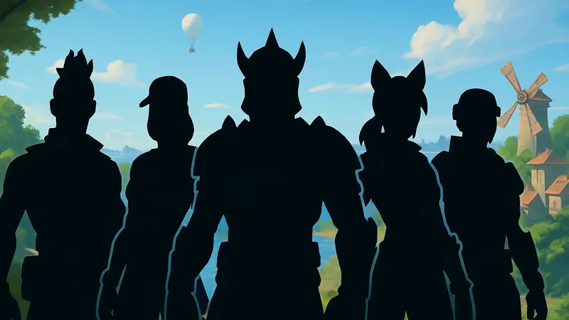 Изображение редких скинов из прошлых боевых пропусков Fortnite