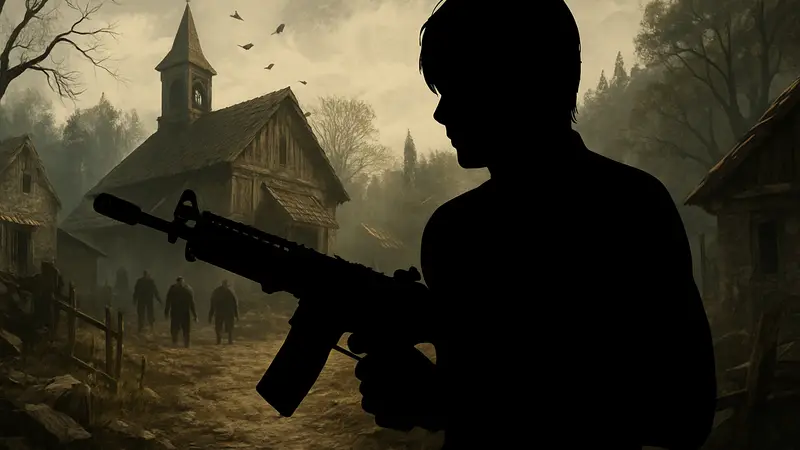 Главный герой Resident Evil 4 Remake Леон Кеннеди с одним из лучших видов оружия в руках.