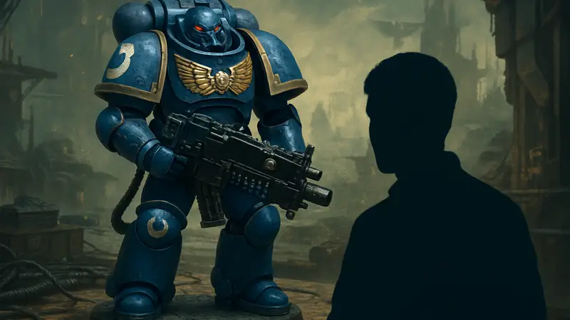 Детализированная фигурка Тяжёлого Заступника Ультрамарина от JoyToy из Warhammer 40,000: Space Marine 2.