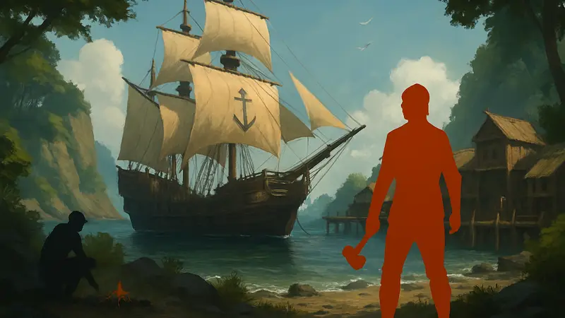 Игровой мир Windrose, скриншот с пиратской тематикой, корабль и выживание