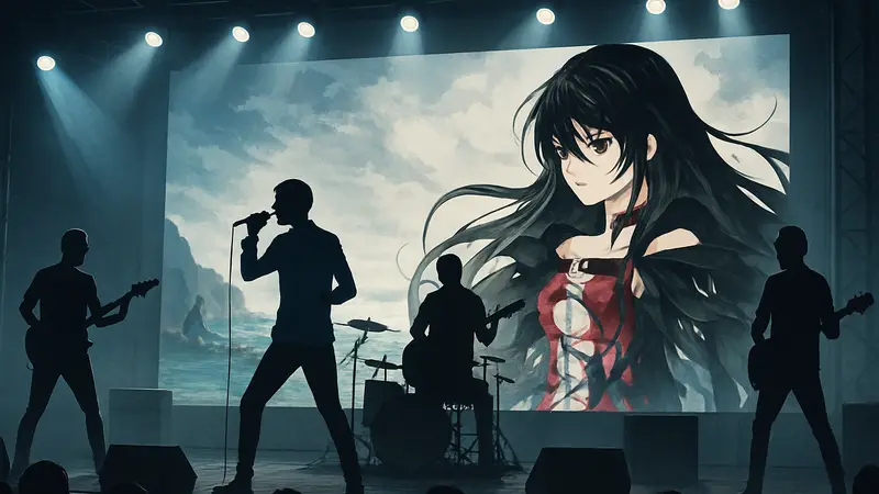 Группа FLOW выступает на сцене с песней "Burn" для игры Tales of Berseria Remastered