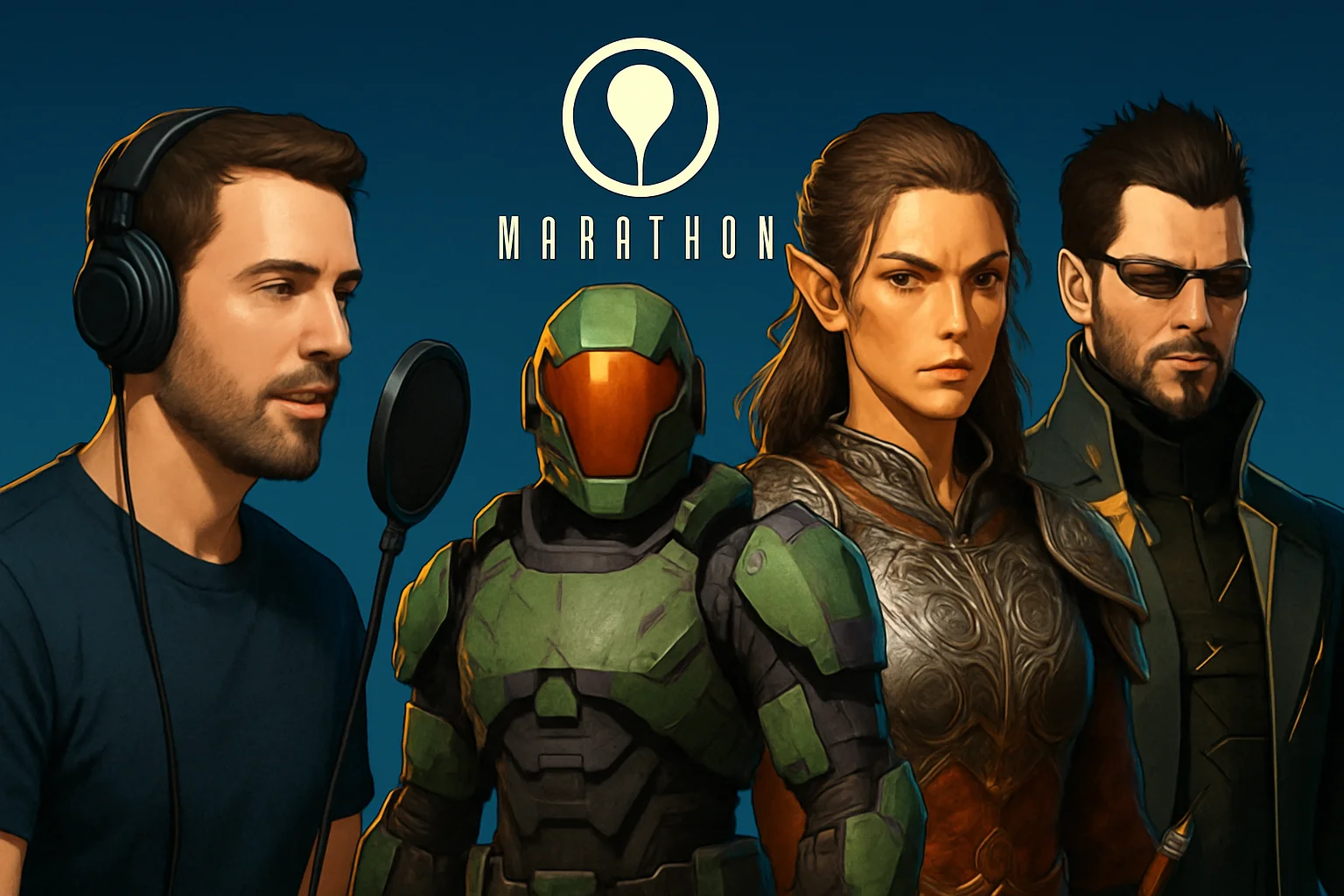 Актёры озвучания игры Marathon и персонажи из Baldur's Gate 3 и Deus Ex.