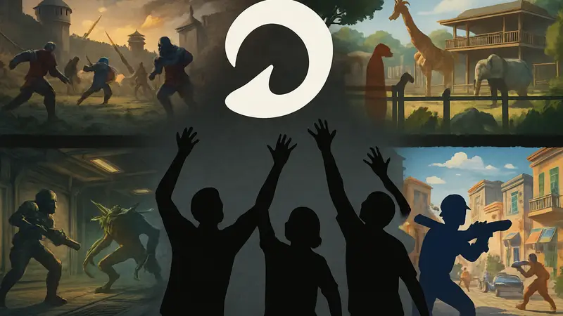 Обложка бандла Humble Bundle Squad Goals, демонстрирующая логотип и несколько изображений из игр, входящих в коллекцию.