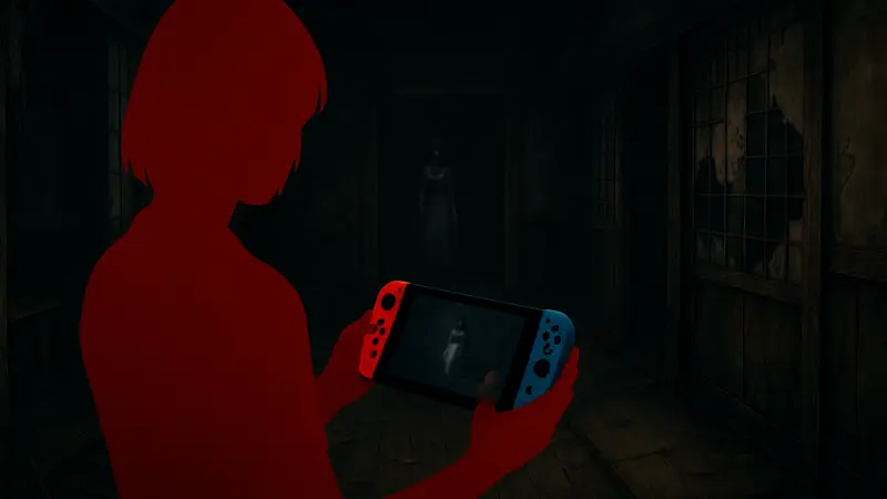 Fatal Frame II: Crimson Butterfly Remake демо-версия на Nintendo Switch 2, кадр из хоррор-игры.