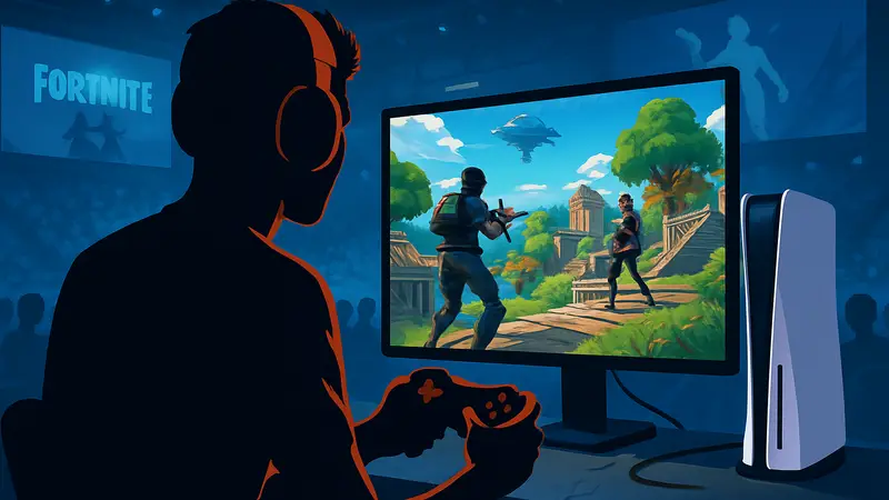 Игрок Fortnite, возможно MrSavage, участвует в соревновании на PlayStation