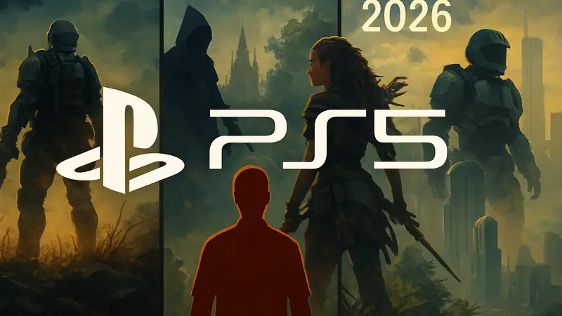 Логотип PlayStation 5 на фоне обложек новых игр, дата июнь 2026 года, ожидаемые релизы.