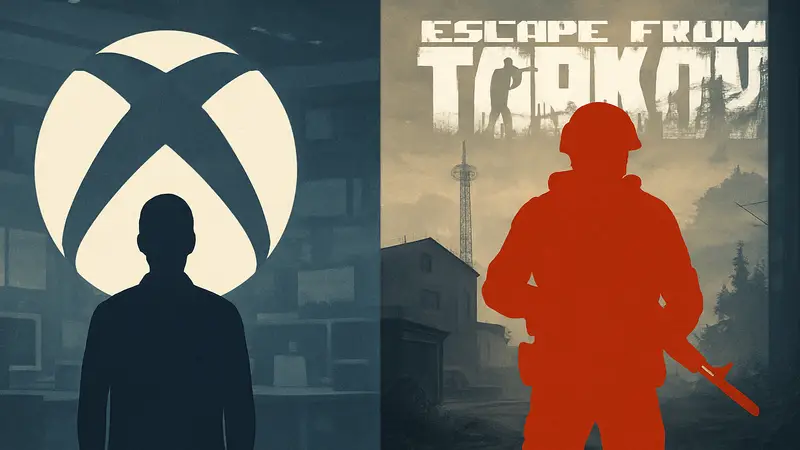Коллаж из логотипов Xbox и Escape from Tarkov, представляющий главные игровые новости дайджеста