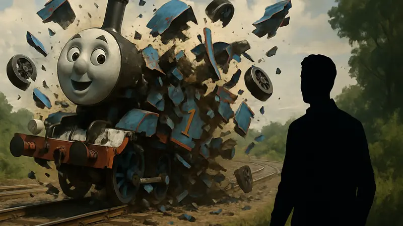 Томас паровозик разваливается на части из-за физики Unreal Engine.