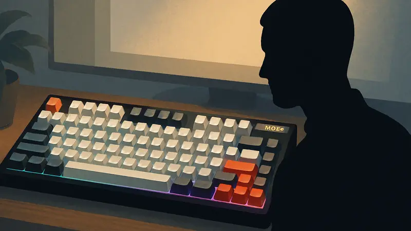 Изображение обновлённой механической клавиатуры Mode Encore с RGB-подсветкой и акцентными клавишами.