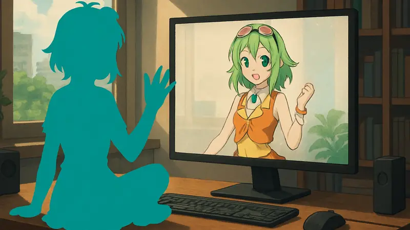 Gumi Megpoid Vocaloid в виде DLC для программы Desktop Mate на Steam.