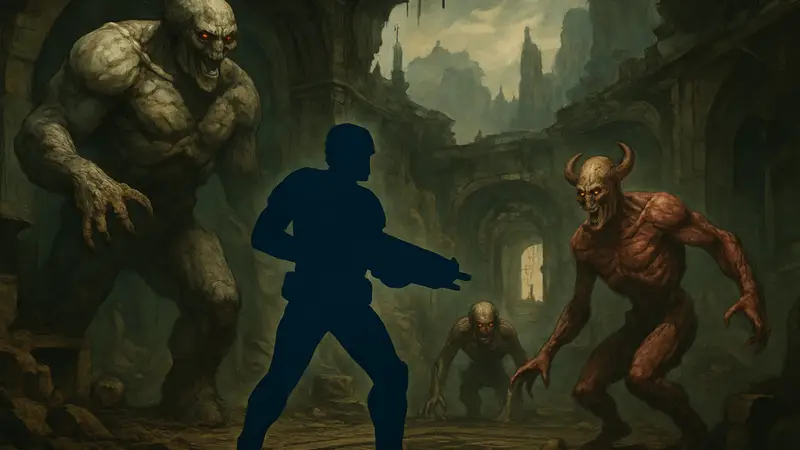 Концепт-арты и анимации из отмененной версии Doom 4, демонстрирующие ранний дизайн игры