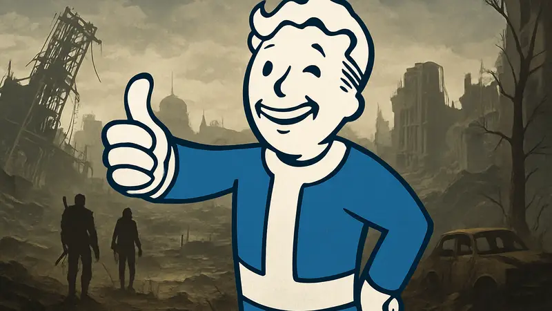 Обложка Fallout 3 Remastered с узнаваемым Vault Boy на фоне постапокалиптического мира.