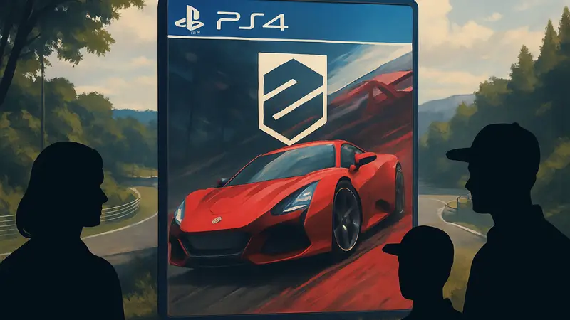 Обложка игры DriveClub для PlayStation 4 с изображением спортивного автомобиля на трассе.