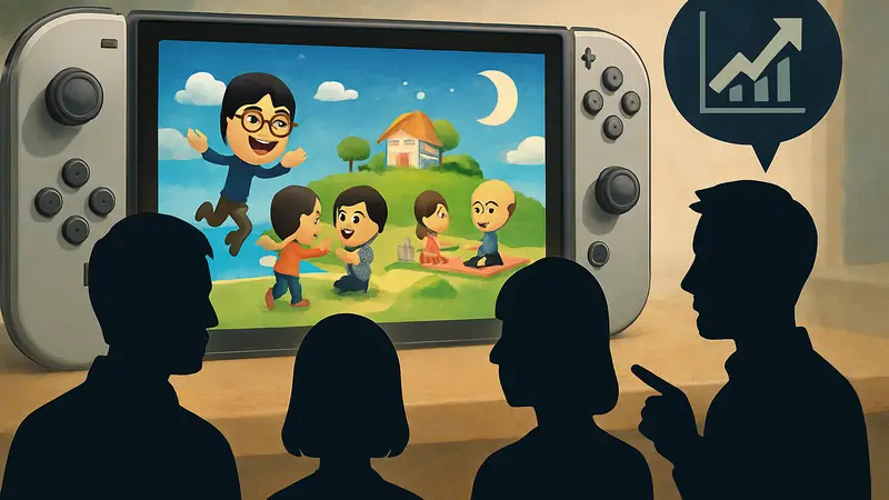Персонажи Tomodachi Life на фоне Nintendo Switch 2, обсуждение графических улучшений