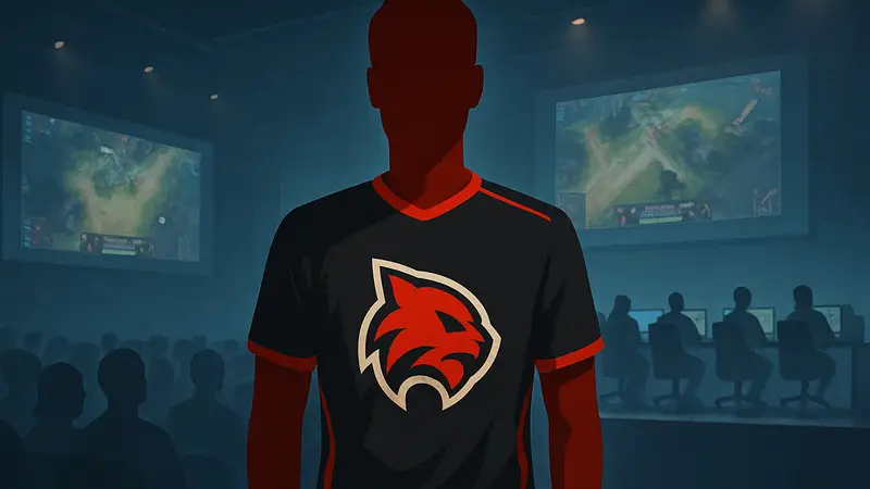 Киберспортсмен nEMANHA в форме команды Wildcard Gaming.