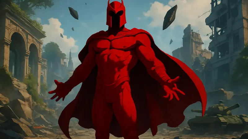 Изображение Магнето в новом скине «Неукротимый Повелитель» из игры Marvel Rivals.