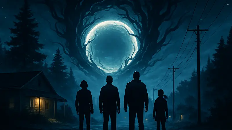 Постер или кадр из нового научно-фантастического сериала The Boroughs с элементами мистики.