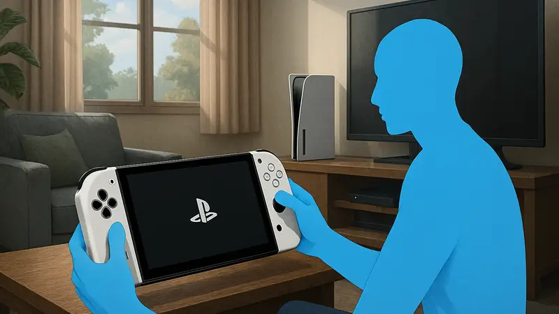 Концепт PlayStation 6 с прикрепляемыми контроллерами в портативном режиме
