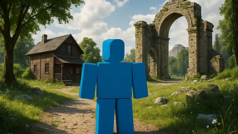 Изображение, демонстрирующее фотореалистичную графику в Roblox, созданную с помощью ИИ-апскейлинга.