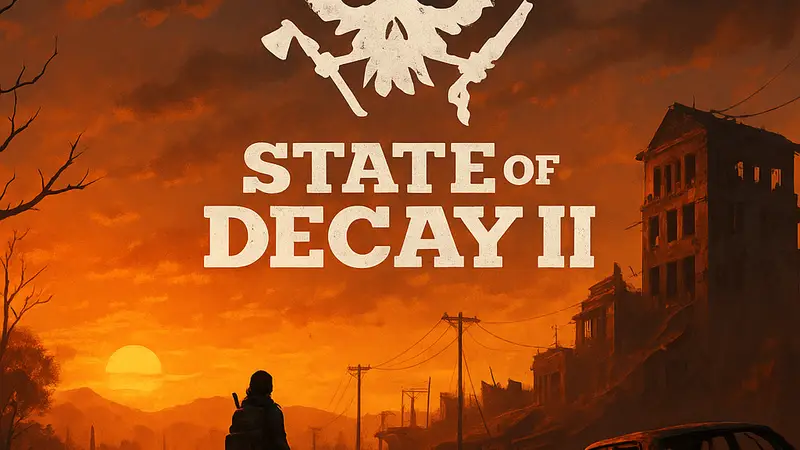 Логотип игры State of Decay 3 на фоне апокалиптического пейзажа, анонс Xbox Game Studios