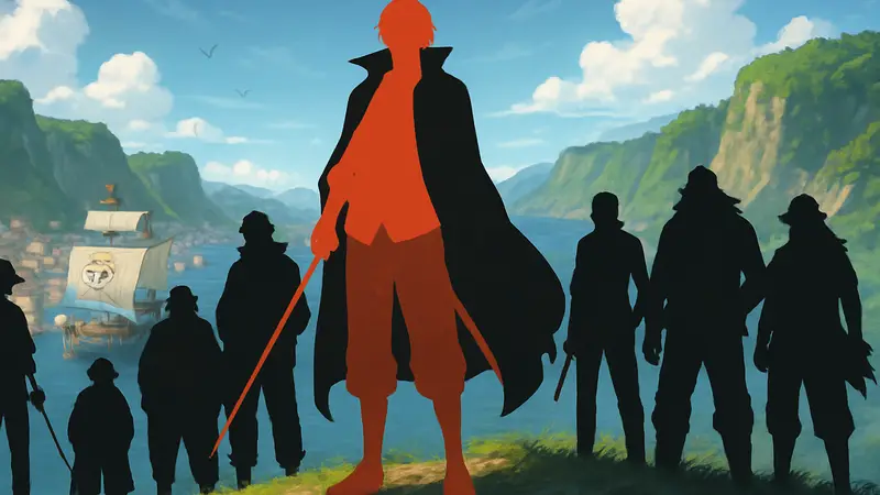 Шанкс и его пиратская команда демонстрируют мощную Волю (Хаки) в мире One Piece