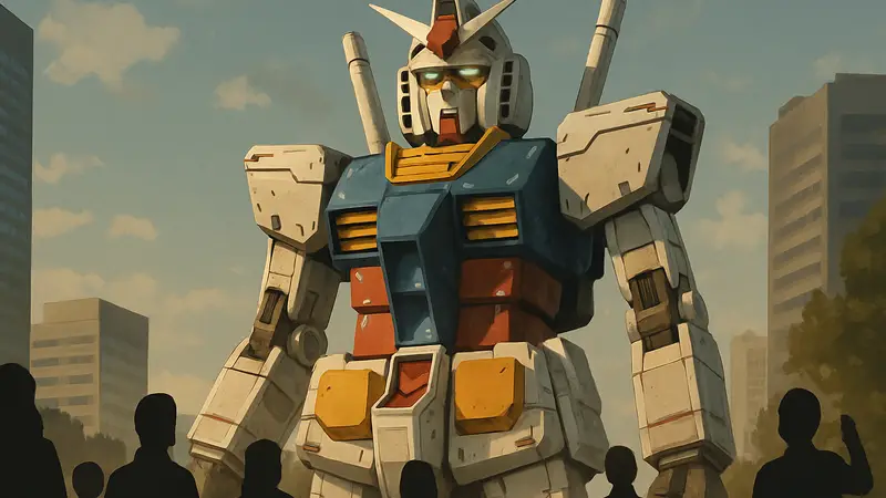 Изображение логотипа Gundam или узнаваемого меха из франшизы