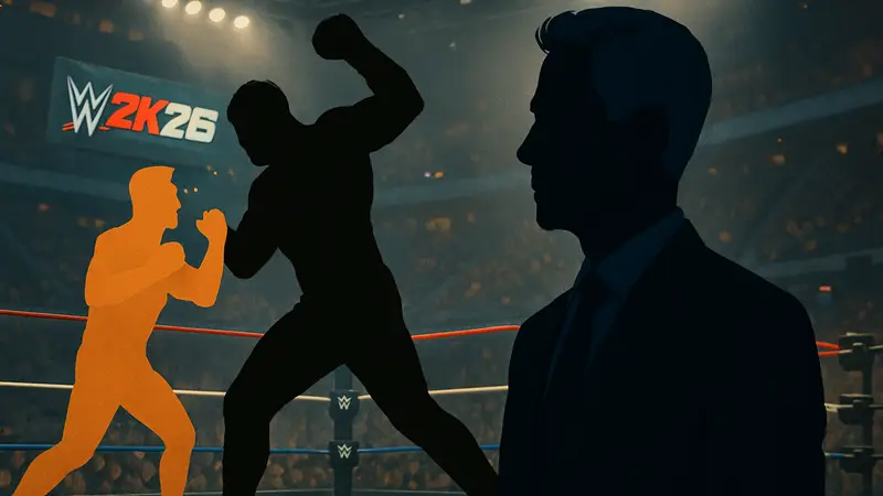 Изображение Штрауса Зельника или персонажа из WWE 2K26 на ринге