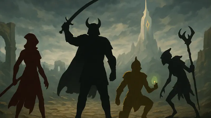 Игровые персонажи Slay the Spire 2 на фоне поля боя