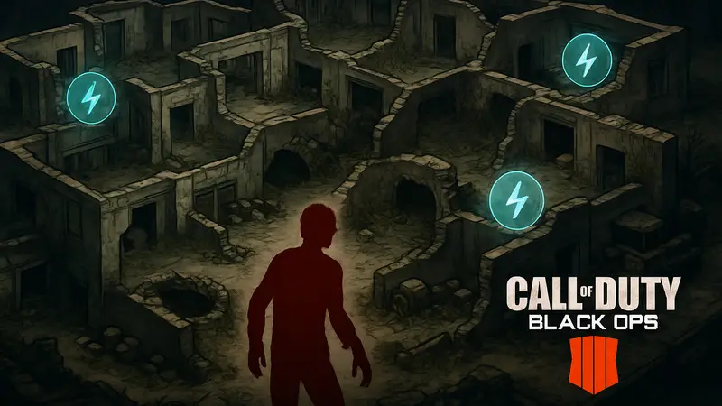 Интерактивная карта режима Зомби в Call of Duty Black Ops 7 с расположением ловушек