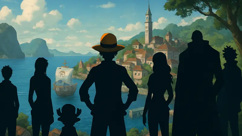 Персонажи из One Piece, Пираты Соломенной Шляпы, стоят вместе