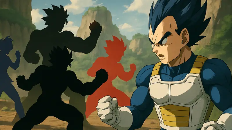 Вегета из Dragon Ball, аниме персонажи, схватка