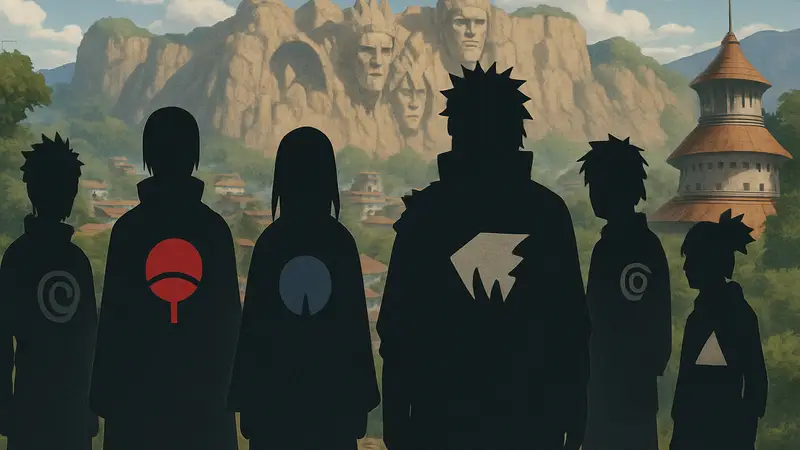 Символы или представители сильнейших кланов Конохи из аниме Наруто