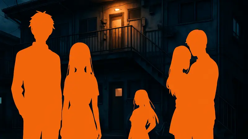 Постер и промо-материалы аниме «Ingoku Danchi» с изображением персонажей и нового визуала.