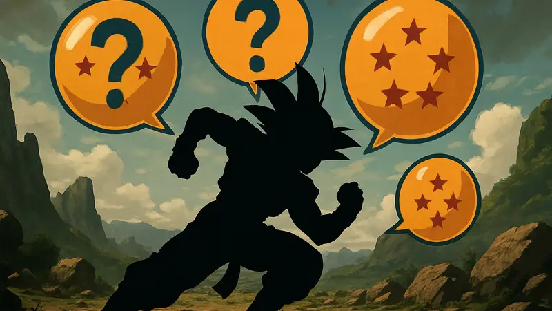 Гоку из Dragon Ball в бою, а на фоне символы Драконьих Жемчужин, вызывающие вопросы.