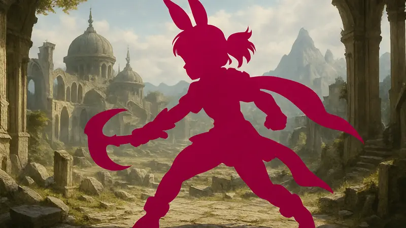 Персонаж Криль из Dissidia Duellum Final Fantasy в боевой позе.