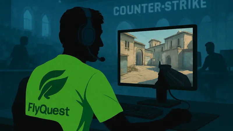 Киберспортсмен jks из команды FlyQuest во время матча по Counter-Strike